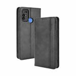 For Doogee X96 Pro Magnetic Buckle Retro Crazy Horse Texture Horizontal Flip Leather Case with Holder & Card Slots & Photo Frame(Black)