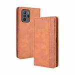 For Xiaomi Redmi Note 10 Pro 5G / Poco X3 GT Magnetic Buckle Retro Crazy Horse Texture Horizontal Flip Leather Case with Holder & Card Slots & Photo Frame(Brown)