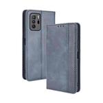 For Xiaomi Redmi Note 10 Pro 5G / Poco X3 GT Magnetic Buckle Retro Crazy Horse Texture Horizontal Flip Leather Case with Holder & Card Slots & Photo Frame(Blue)