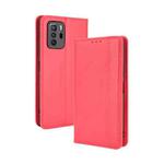 For Xiaomi Redmi Note 10 Pro 5G / Poco X3 GT Magnetic Buckle Retro Crazy Horse Texture Horizontal Flip Leather Case with Holder & Card Slots & Photo Frame(Red)