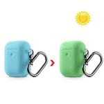 Discoloration in Sun Silicone Protective Case Cover for AirPods 1/2(Blue to Green)