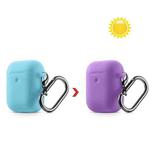 Discoloration in Sun Silicone Protective Case Cover for AirPods 1/2(Blue to Purple)