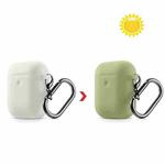 Discoloration in Sun Silicone Protective Case Cover for AirPods 1/2(Transparent to Army Green)