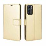 For OPPO Reno6 5G Crazy Horse Texture Horizontal Flip Leather Case with Holder & Card Slots & Lanyard(Gold)