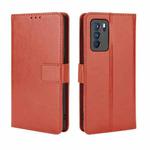 For OPPO Reno6 Pro 5G Crazy Horse Texture Horizontal Flip Leather Case with Holder & Card Slots & Lanyard(Brown)