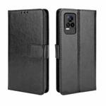 For vivo V21e 4G / Y73 2021 Crazy Horse Texture Horizontal Flip Leather Case with Holder & Card Slots & Lanyard(Black)