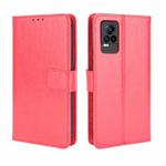 For vivo V21e 4G / Y73 2021 Crazy Horse Texture Horizontal Flip Leather Case with Holder & Card Slots & Lanyard(Red)