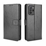 For Xiaomi Redmi Note 10 Pro 5G/Poco X3 GT Crazy Horse Texture Horizontal Flip Leather Case with Holder & Card Slots & Lanyard(Black)