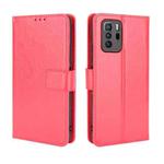 For Xiaomi Redmi Note 10 Pro 5G/Poco X3 GT Crazy Horse Texture Horizontal Flip Leather Case with Holder & Card Slots & Lanyard(Red)