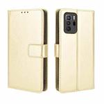 For Xiaomi Redmi Note 10 Pro 5G/Poco X3 GT Crazy Horse Texture Horizontal Flip Leather Case with Holder & Card Slots & Lanyard(Gold)