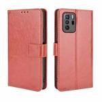For Xiaomi Redmi Note 10 Pro 5G/Poco X3 GT Crazy Horse Texture Horizontal Flip Leather Case with Holder & Card Slots & Lanyard(Brown)