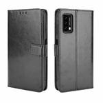 For Blackview A90 Crazy Horse Texture Horizontal Flip Leather Case with Holder & Card Slots & Lanyard(Black)