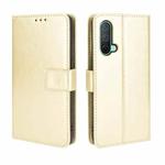 For OnePlus Nord CE 5G Crazy Horse Texture Horizontal Flip Leather Case with Holder & Card Slots & Lanyard(Gold)