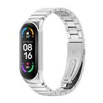 For Xiaomi Mi Band 6 / 5 / 4 / 3 Mijobs Metal CS Bamboo Joint Stainless Steel Watch Band(Silver)