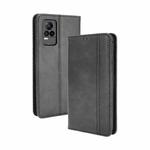 For vivo V21e 4G / Y73 2021 Magnetic Buckle Retro Crazy Horse Texture Horizontal Flip Leather Case with Holder & Card Slots & Photo Frame(Black)