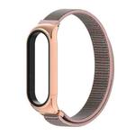 For Xiaomi Mi Band 6 / 5 / 4 / 3 Mijobs CS Breathable Nylon Watch Band(Sand Pink)