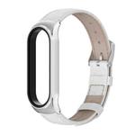 For Xiaomi Mi Band 6 / 5 / 4 / 3 Mijobs CS First Layer Cowhide Watch Band(White)