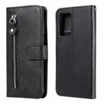 For OPPO Reno6 Pro 5G Fashion Calf Texture Zipper Horizontal Flip Leather Case with Holder & Card Slots & Wallet(Black)