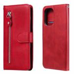 For Xiaomi Redmi K40 Fashion Calf Texture Zipper Horizontal Flip Leather Case with Holder & Card Slots & Wallet(Red)