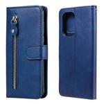 For Xiaomi Redmi K40 Pro Fashion Calf Texture Zipper Horizontal Flip Leather Case with Holder & Card Slots & Wallet(Blue)