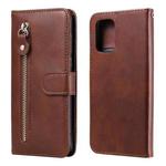 For Xiaomi Redmi Note 10 5G / Poco M3 Pro 5G Fashion Calf Texture Zipper Horizontal Flip Leather Case with Holder & Card Slots & Wallet(Brown)