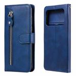 For Xiaomi Mi 11 Ultra Fashion Calf Texture Zipper Horizontal Flip Leather Case with Holder & Card Slots & Wallet(Blue)