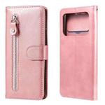 For Xiaomi Mi 11 Ultra Fashion Calf Texture Zipper Horizontal Flip Leather Case with Holder & Card Slots & Wallet(Rose Gold)