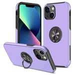 For iPhone 13 mini Magnetic Ring Kickstand Shockproof Phone Case (Purple)