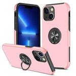 For iPhone 13 Pro Max Magnetic Ring Kickstand Shockproof Phone Case (Rose Gold)