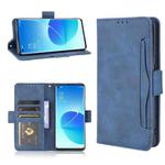 For OPPO Reno6 Pro+ 5G Skin Feel Calf Pattern Horizontal Flip Leather Case with Holder & Card Slots & Photo Frame(Blue)