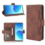 For OPPO Reno6 Pro+ 5G Skin Feel Calf Pattern Horizontal Flip Leather Case with Holder & Card Slots & Photo Frame(Brown)