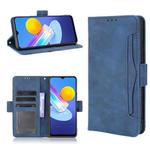 For vivo Y72 5G / iQOO Z3 5G Skin Feel Calf Pattern Horizontal Flip Leather Case with Holder & Card Slots & Photo Frame(Blue)