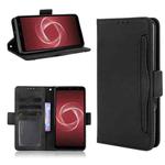 For Fujitsu Arrows Be4 Plus / F-41B Skin Feel Calf Pattern Horizontal Flip Leather Case with Holder & Card Slots & Photo Frame(Black)