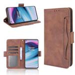 For OnePlus Nord CE 5G Skin Feel Calf Pattern Horizontal Flip Leather Case with Holder & Card Slots & Photo Frame(Brown)