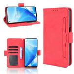 For OnePlus Nord N200 5G Skin Feel Calf Pattern Horizontal Flip Leather Case with Holder & Card Slots & Photo Frame(Red)