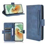 For ZTE Axon 30 Pro 5G Skin Feel Calf Pattern Horizontal Flip Leather Case with Holder & Card Slots & Photo Frame(Blue)