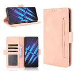 For ZTE nubia Red Magic 6R Skin Feel Calf Pattern Horizontal Flip Leather Case with Holder & Card Slots & Photo Frame(Pink)