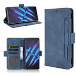 For ZTE nubia Red Magic 6R Skin Feel Calf Pattern Horizontal Flip Leather Case with Holder & Card Slots & Photo Frame(Blue)