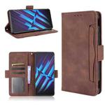 For ZTE nubia Red Magic 6R Skin Feel Calf Pattern Horizontal Flip Leather Case with Holder & Card Slots & Photo Frame(Brown)