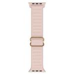 Japanese Word Buckle Silicone Watch Band For Apple Watch Ultra 49mm / Series 8&7 45mm / SE 2&6&SE&5&4 44mm / 3&2&1 42mm(Sand Pink)