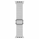 Japanese Word Buckle Silicone Watch Band For Apple Watch Ultra 49mm / Series 8&7 45mm / SE 2&6&SE&5&4 44mm / 3&2&1 42mm(Cloudy Grey)