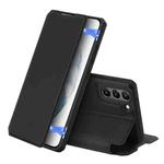 For Samsung Galaxy S21 FE DUX DUCIS Skin X Series PU + TPU Horizontal Flip Leather Case with Holder & Card Slots(Black)