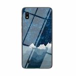 For Samsung Galaxy A10 Starry Sky Painted Tempered Glass TPU Shockproof Protective Case(Star Chess Rob)