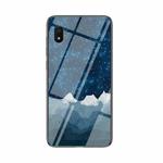 For Samsung Galaxy A10e Starry Sky Painted Tempered Glass TPU Shockproof Protective Case(Star Chess Rob)