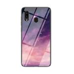 For Samsung Galaxy A20e Starry Sky Painted Tempered Glass TPU Shockproof Protective Case(Dream Sky)