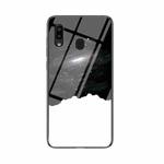 For Samsung Galaxy A20e Starry Sky Painted Tempered Glass TPU Shockproof Protective Case(Cosmic Starry Sky)