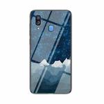 For Samsung Galaxy A40 Starry Sky Painted Tempered Glass TPU Shockproof Protective Case(Star Chess Rob)