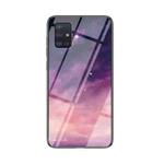 For Samsung Galaxy A51 Starry Sky Painted Tempered Glass TPU Shockproof Protective Case(Dream Sky)