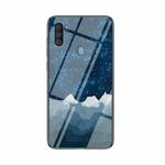 For Samsung Galaxy A11 US Version Starry Sky Painted Tempered Glass TPU Shockproof Protective Case(Star Chess Rob)