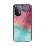 For Samsung Galaxy A52 5G / 4G Starry Sky Painted Tempered Glass TPU Shockproof Protective Case(Color Starry Sky)